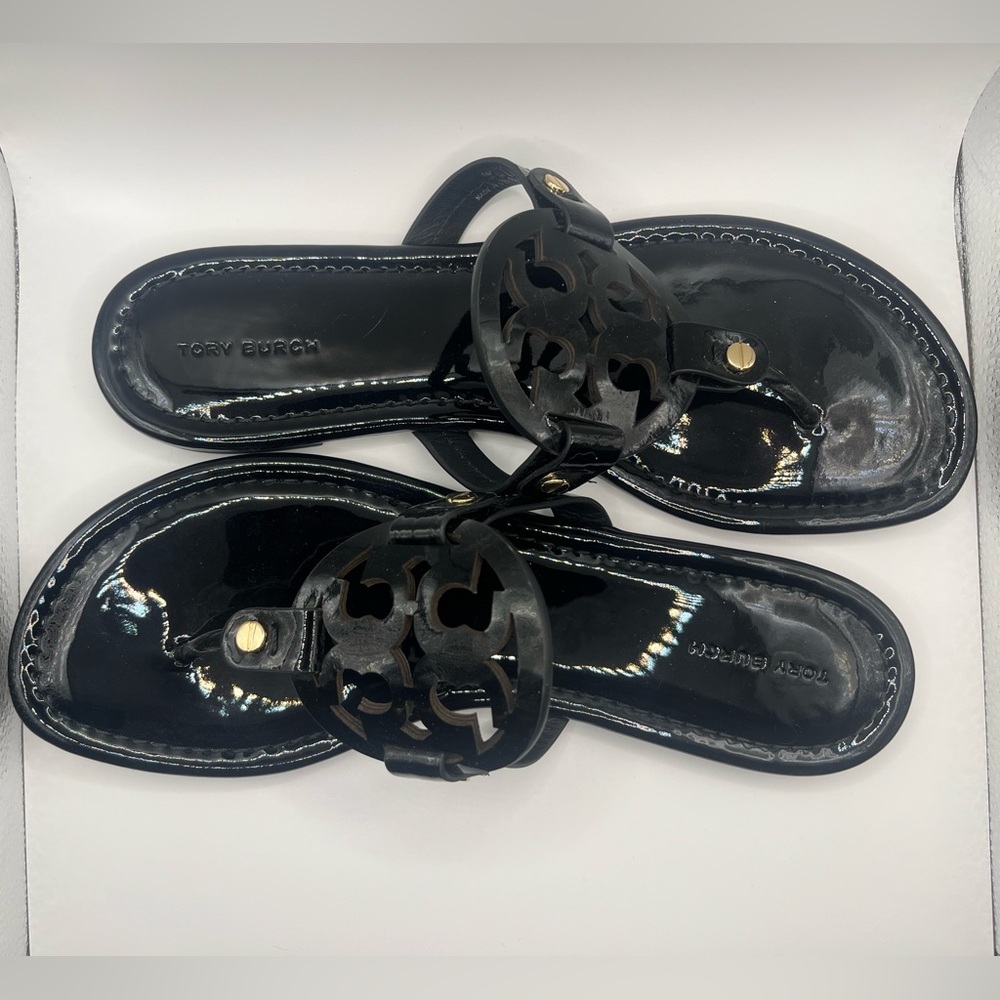 Tory Burch Miller Sandal - Black Patent